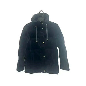 Cole Haan Women's Black Quilted Down Coat Size Petite Small Winter Casual